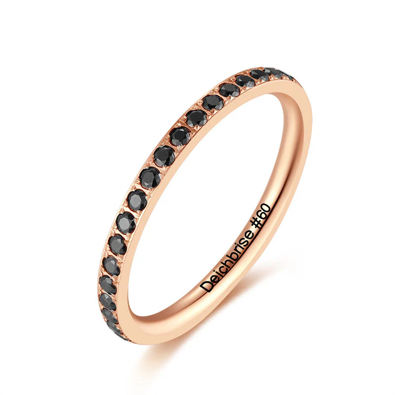 Ring Bling Bling (schwarz) aus Edelstahl (Stapelring) - Image 4