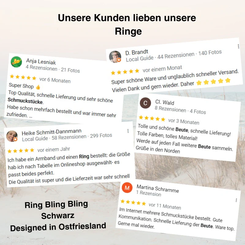 Ring Bling Bling (schwarz) aus Edelstahl (Stapelring) - Image 8