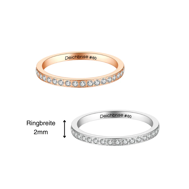 Ring Bling Bling (weiss) aus Edelstahl (Stapelring) - Image 3
