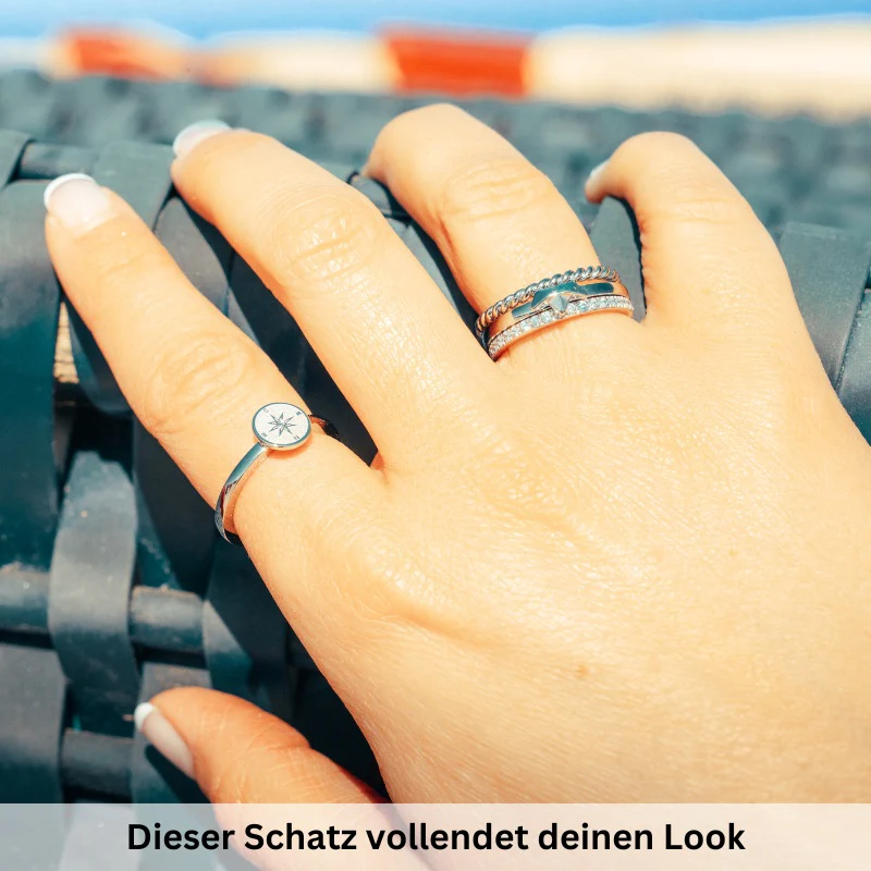 Ring Bling Bling (weiss) aus Edelstahl (Stapelring) - Image 4