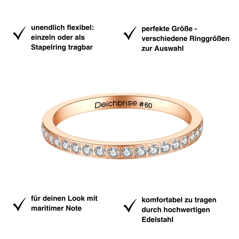 Ring Bling Bling (weiss) aus Edelstahl (Stapelring) - Image 5