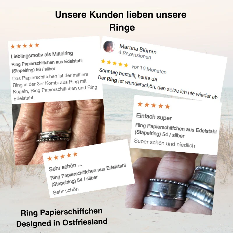 Ring Papierschiffchen aus Edelstahl (Stapelring) - Image 12