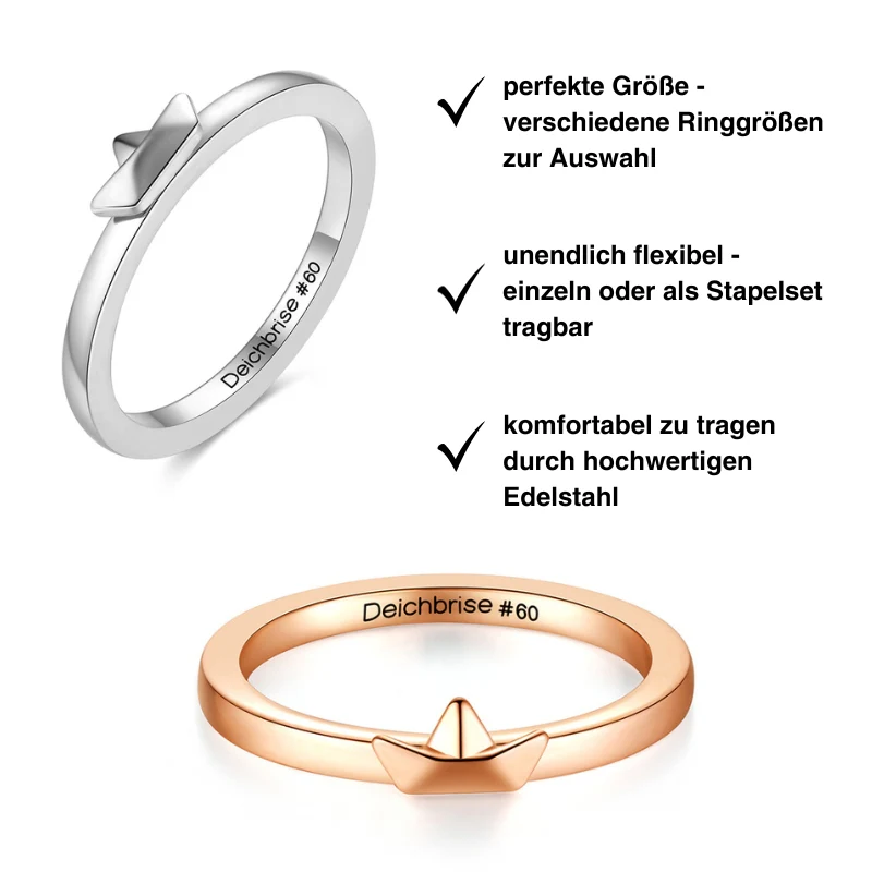 Ring Papierschiffchen aus Edelstahl (Stapelring) - Image 8
