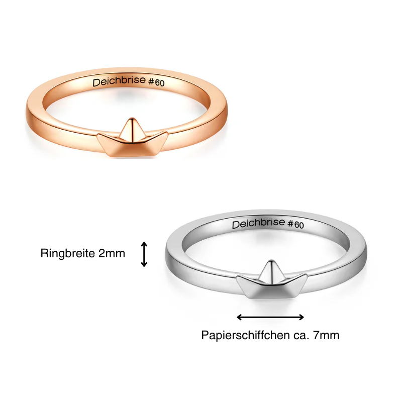Ring Papierschiffchen aus Edelstahl (Stapelring) - Image 9