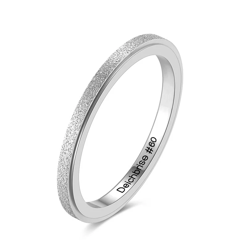 Ring sandgestrahlt 2mm aus Edelstahl (Stapelring) - Image 10