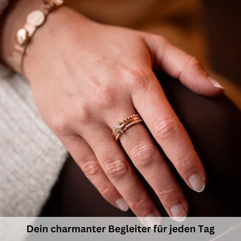 Ring sandgestrahlt 2mm aus Edelstahl (Stapelring) - Image 4