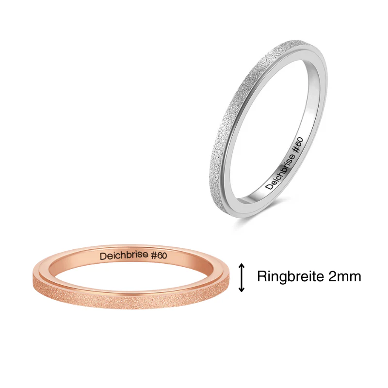 Ring sandgestrahlt 2mm aus Edelstahl (Stapelring) - Image 5