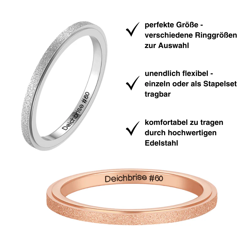 Ring sandgestrahlt 2mm aus Edelstahl (Stapelring) - Image 6