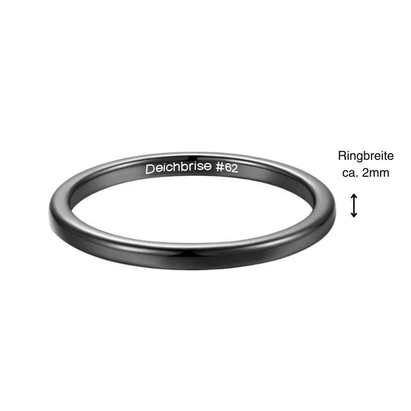 Ring Schwarz aus Keramik (Stapelring) - Image 4