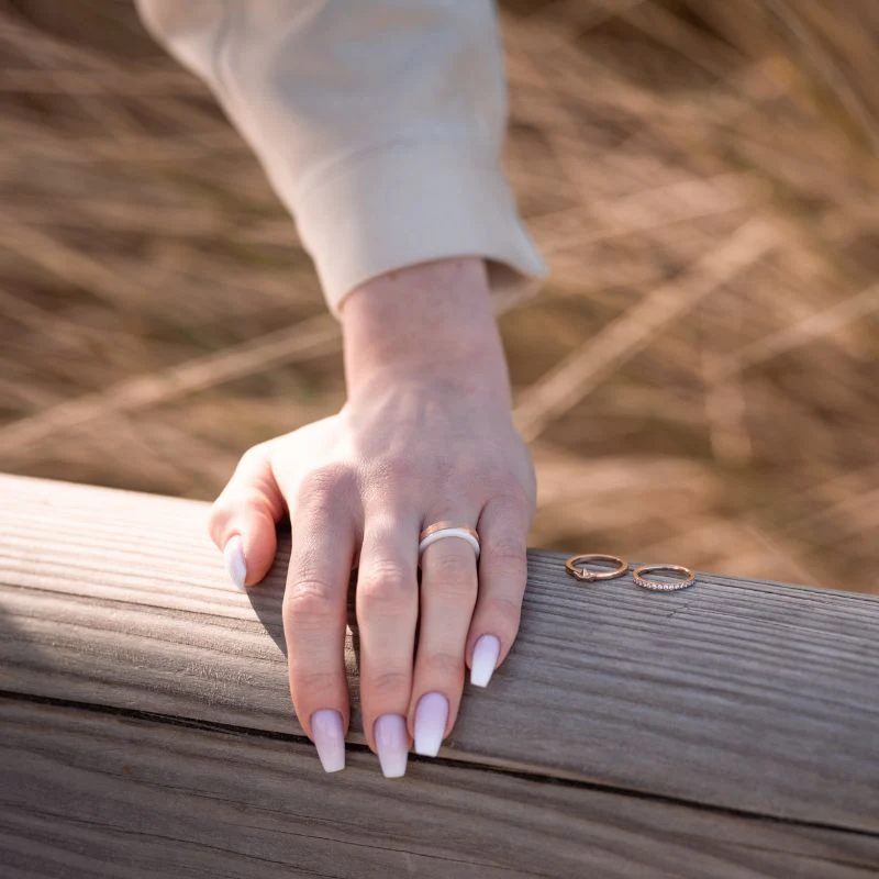 Ring Weiss aus Keramik (Stapelring) - Image 2