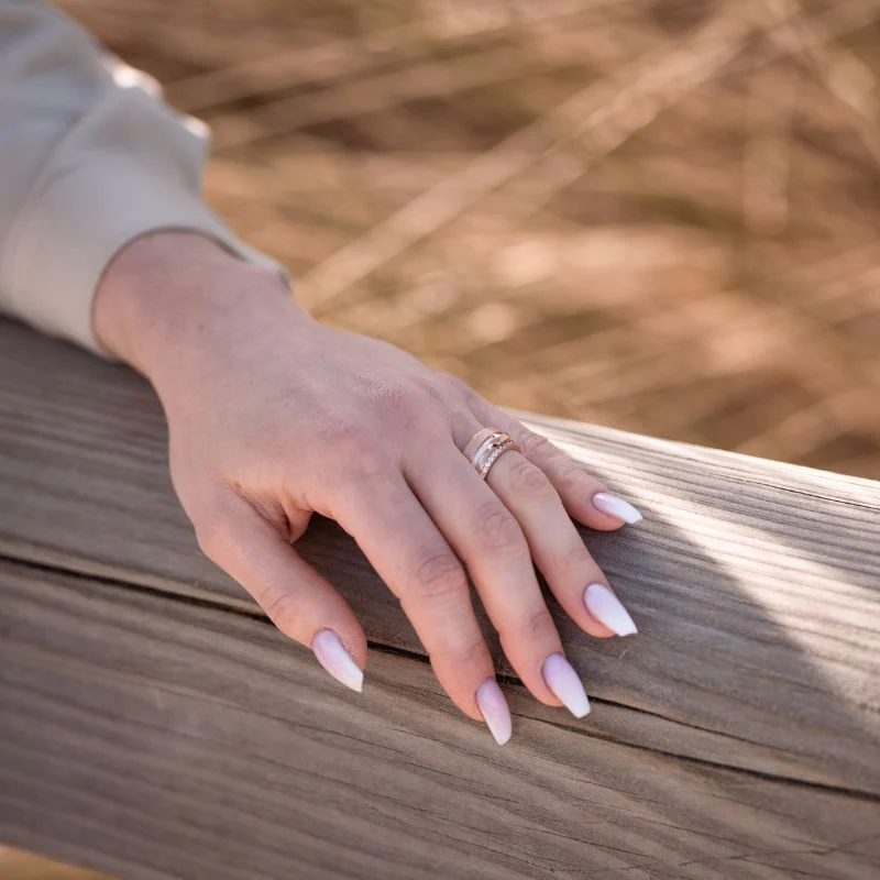 Ring Weiss aus Keramik (Stapelring) - Image 4