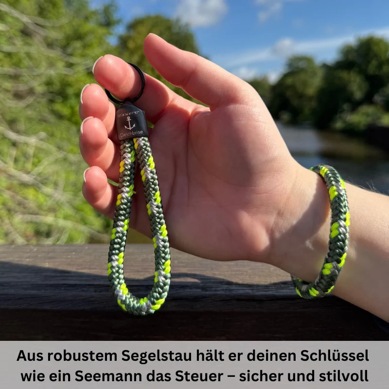 Schlüsselanhänger aus Segeltau Kitesurfer (8mm) - Image 2