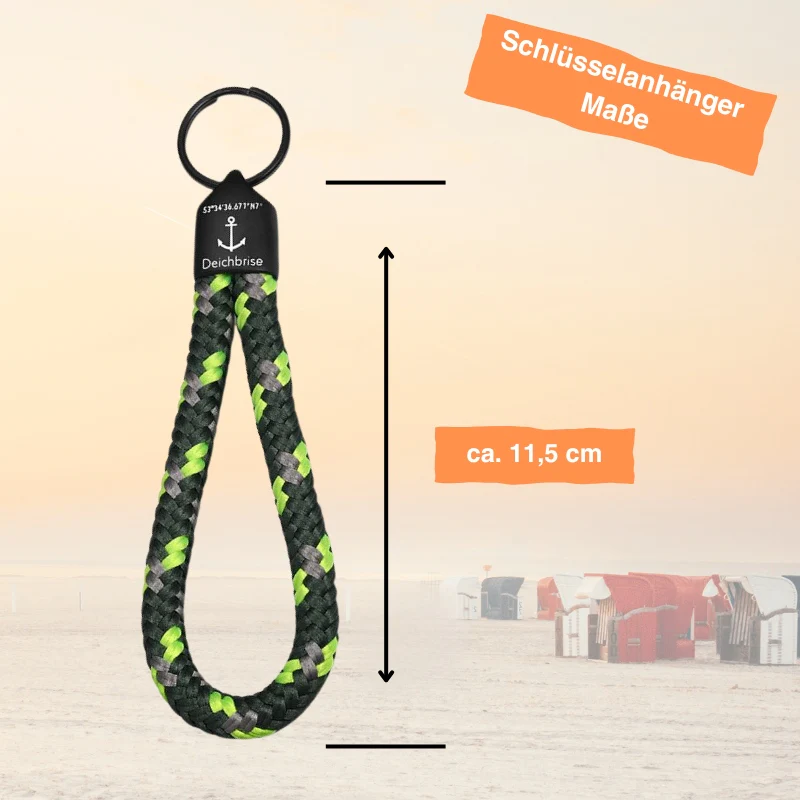 Schlüsselanhänger aus Segeltau Kitesurfer (8mm) - Image 3