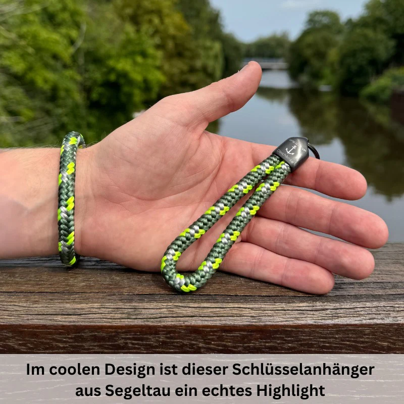 Schlüsselanhänger aus Segeltau Kitesurfer (8mm) - Image 4