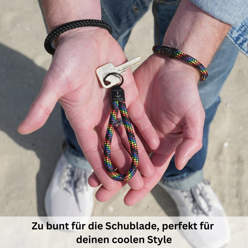 Schlüsselanhänger aus Segeltau Regenbogen (8mm) - Image 6