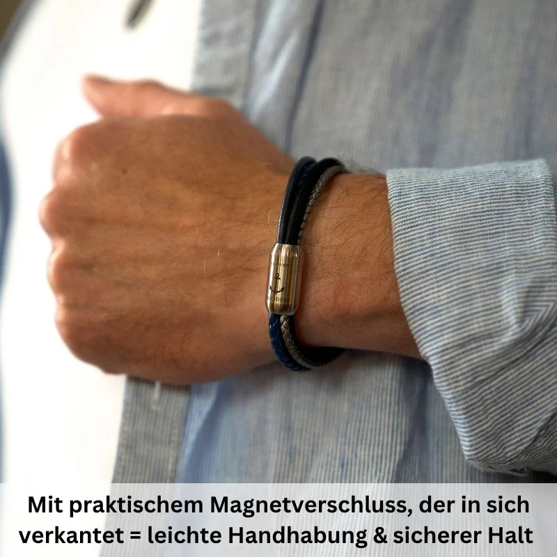 Multistrang Armband Dark Waves (Fibre Leder & Segelseil) (Veggie) - Image 4