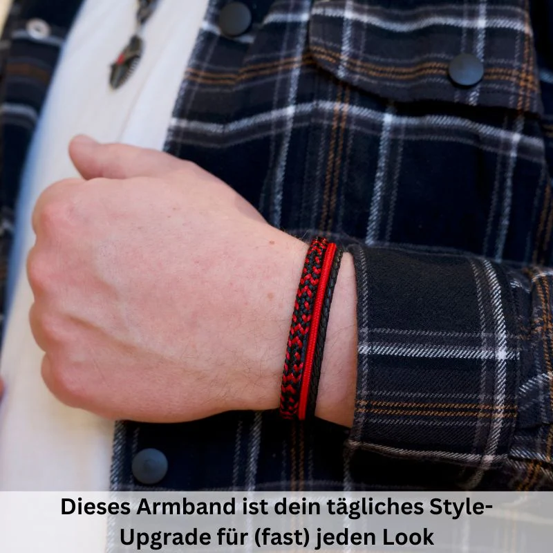 Segelseil & Leder Armband Rote Meerestiefe (Multistrang) - Image 2