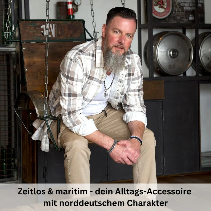 Segelseil und Leder Armband Meereswellen 2 (Multistrang) - Image 4