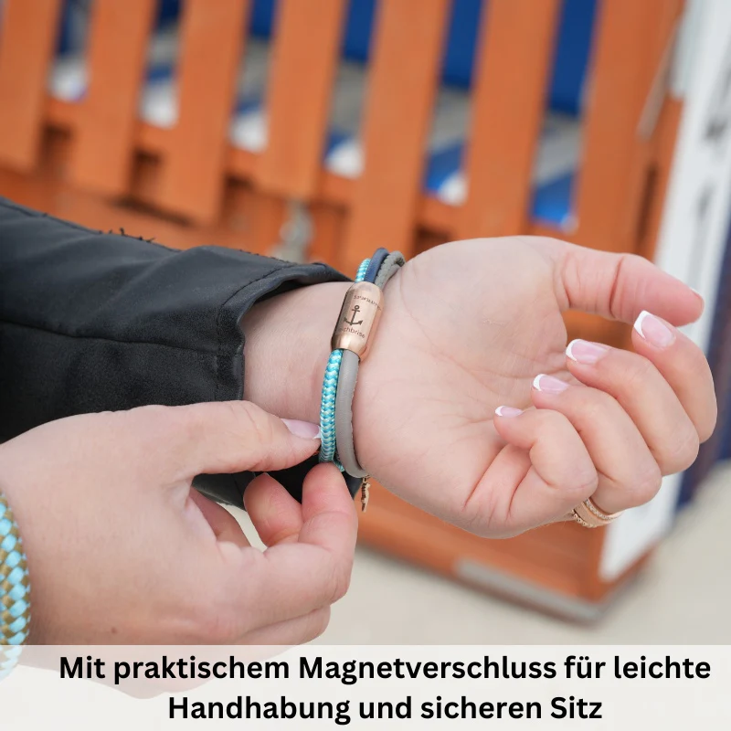 Multistrang Armband Möwe (Segeltau & Fibre Leder) (Veggie) - Image 3