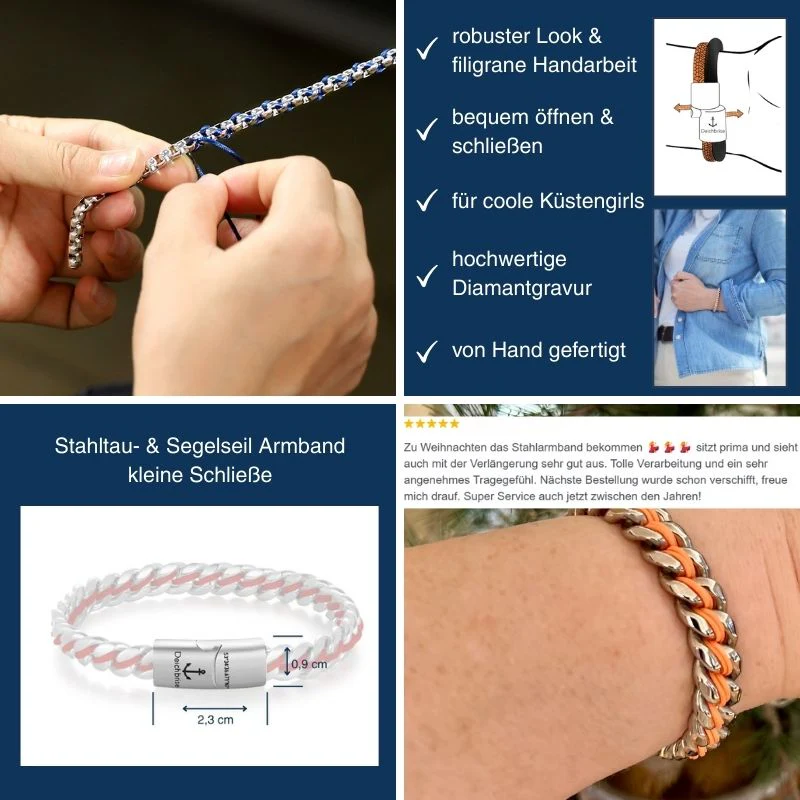 Stahltau Armband Küstenbrandung (Küstengirls) - Image 6