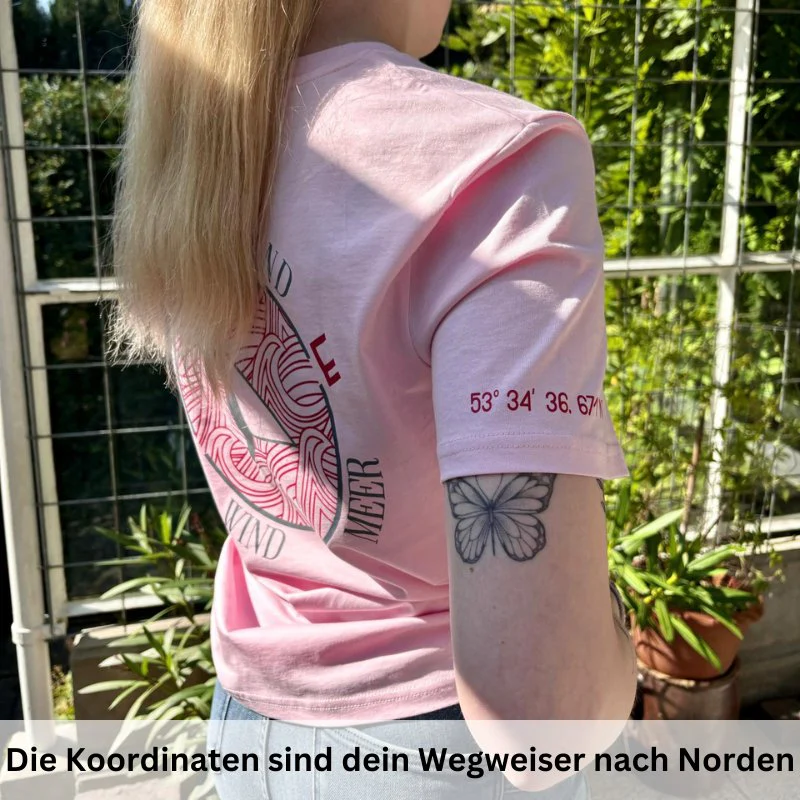 Unisex T-Shirt "Pellworm" (rosa) / "Amrum" (blau) - Image 10