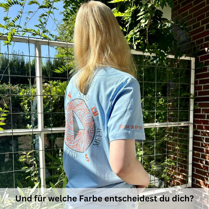 Unisex T-Shirt "Pellworm" (rosa) / "Amrum" (blau) - Image 14