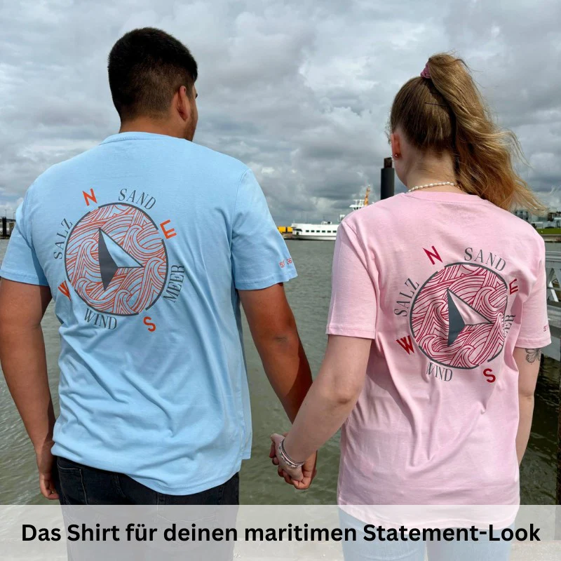 Unisex T-Shirt "Pellworm" (rosa) / "Amrum" (blau) - Image 2
