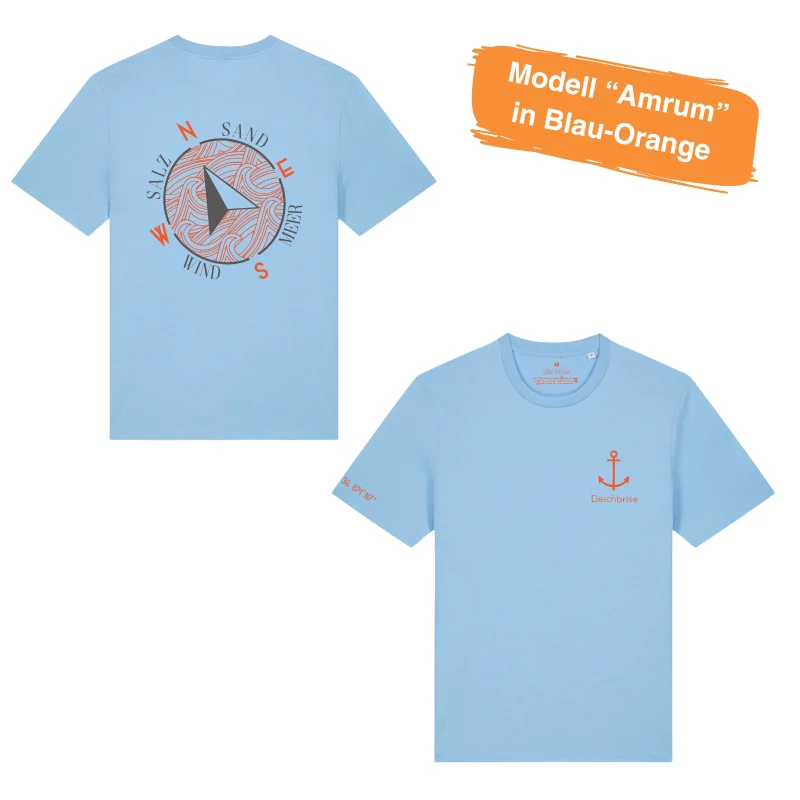 Unisex T-Shirt "Pellworm" (rosa) / "Amrum" (blau) - Image 3