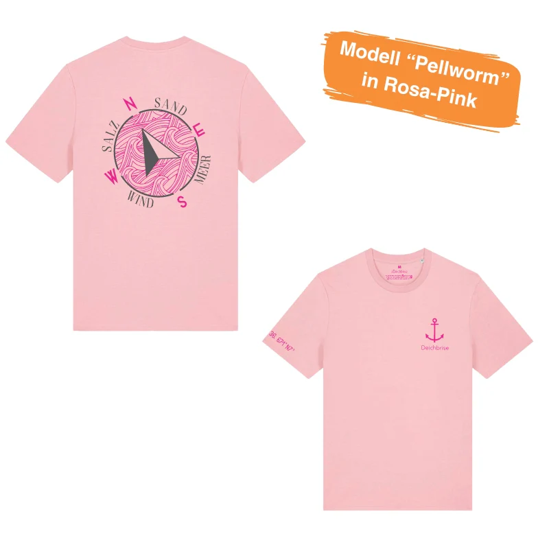 Unisex T-Shirt "Pellworm" (rosa) / "Amrum" (blau) - Image 6