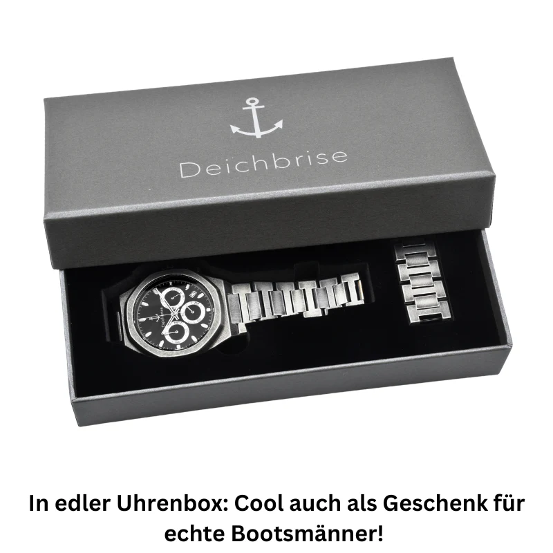 Chronograph Bootsmann 41mm (Herren) (Vintage-Schwarz) - Image 7