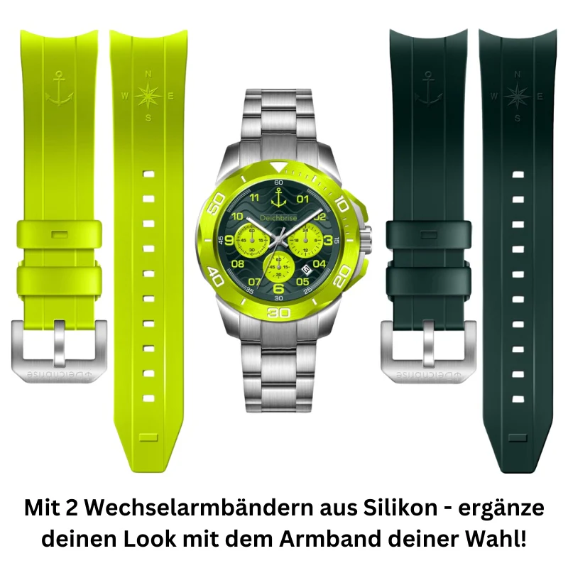 Chronograph Kitesurfer 45mm/55mm inkl. Uhrenbox & 2 Wechselarmbändern (limitiert) - Image 5