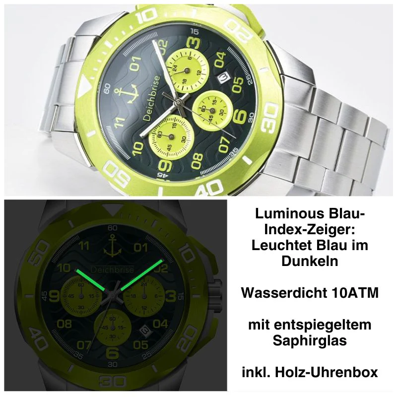 Chronograph Kitesurfer 45mm/55mm inkl. Uhrenbox & 2 Wechselarmbändern (limitiert) - Image 6