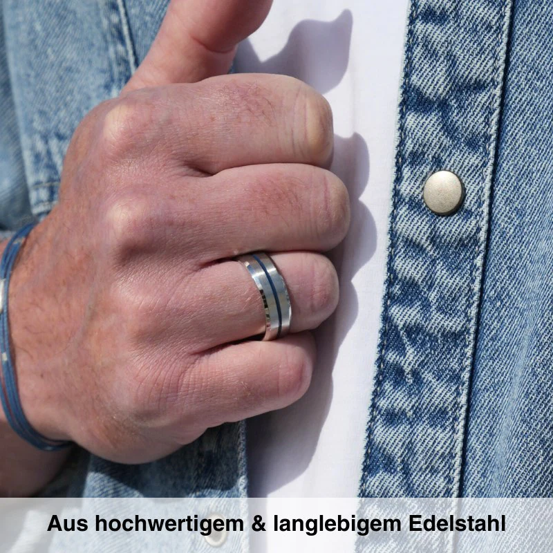 Unisex Ring zweifarbig (Amrum, Windstärke, Kitesurfer) - Image 2