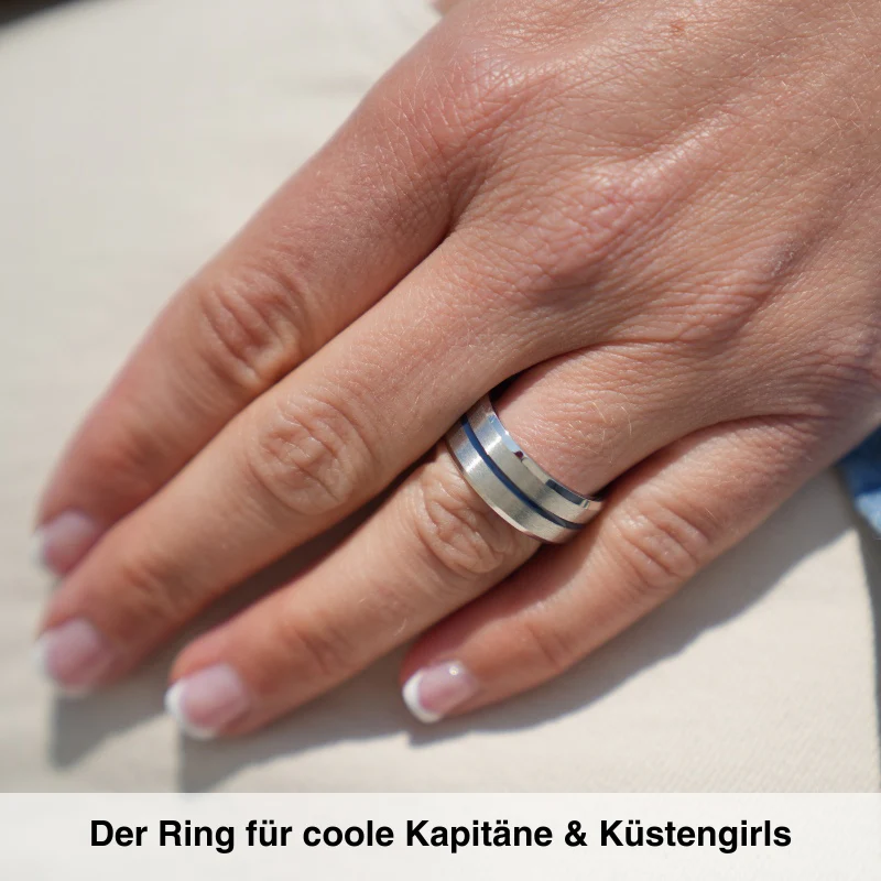 Unisex Ring zweifarbig (Amrum, Windstärke, Kitesurfer) - Image 3
