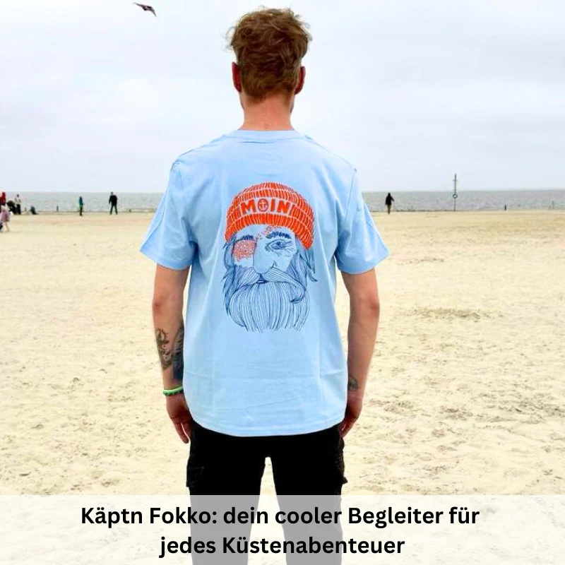 Unisex T-Shirt "Käptn Fokko" (Oceanbreeze) - Image 3