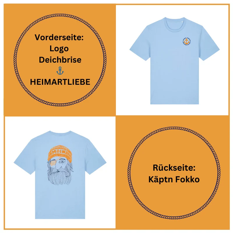 Unisex T-Shirt "Käptn Fokko" (Oceanbreeze) - Image 4